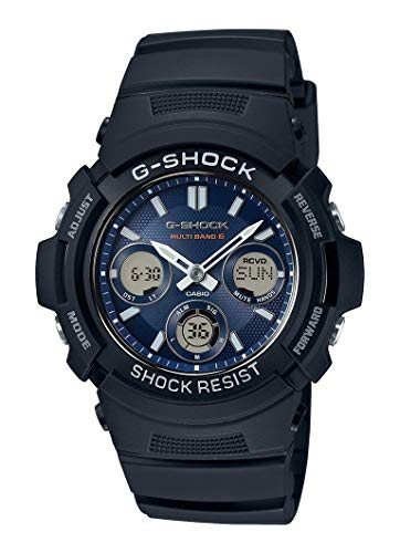 Casio G-SHOCK Reloj Analógico-Digital, Reloj radiocontrolado y solar, 20 BAR, Negro, para Hombre, AWG-M100SB-2AER