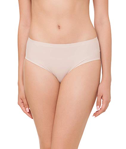 Channo Braguitas Midi Corte Laser, Efecto Tanga Mujer. Invisible Que no marcan, Transparente, Microfibra. Suave Ligero Básico. Pack de 3 Bragas (S/M)