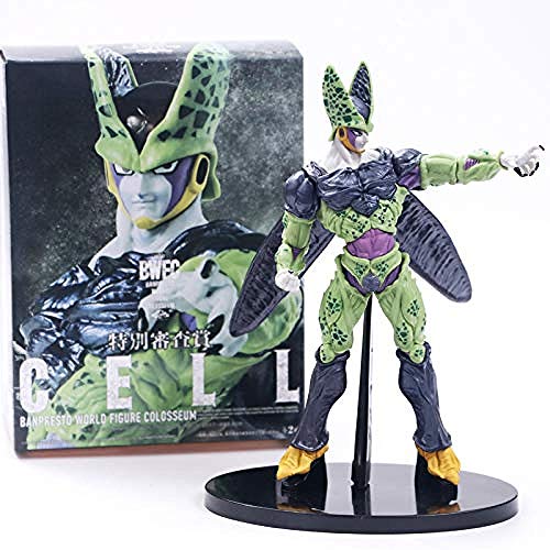 cheaaff Dragon Ball Z Cell Goku Battle Soldiers Awakening Ultimate Shape 22cm DBZ Cell Brush PVC Colección de Figuras de acción