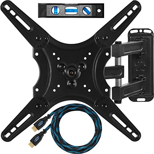 Cheetah Mounts ALAMLB - Soporte de pared y de techo, para televisores y pantallas de 23 pulgadas hasta 55 pulgadas, hasta VESA 400 x 400 y 25 kg, con cable HDMI de 3 Metros