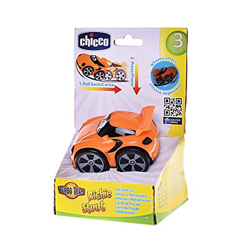 Chicco - Coche Turbo Touch Stunt Car, Richie Road, Color Naranja