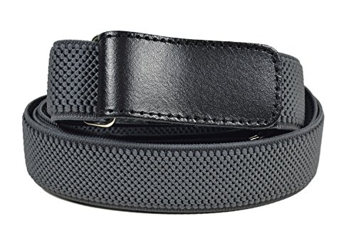 Cinturón Elástico para Hombres 3cm con Hook y Loop Fijación, totalmente ajustable. Gris Oscuro