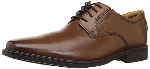 Clarks Tilden Plain Zapatos de cordones derby Hombre, Marrón (Dark Tan Lea), 44