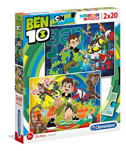 Clementoni-Clementoni-07035-Supercolor Collection-Ben 10-2 x 20 piezas, 07035, multicolor , color/modelo surtido