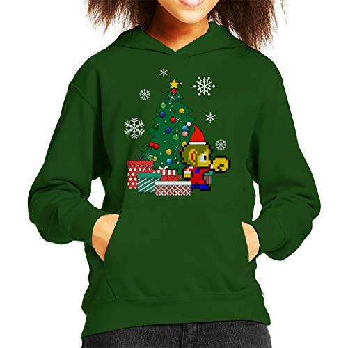 Cloud City 7 Alex Kidd Around The Christmas Tree Kid's Hooded Sweatshirt