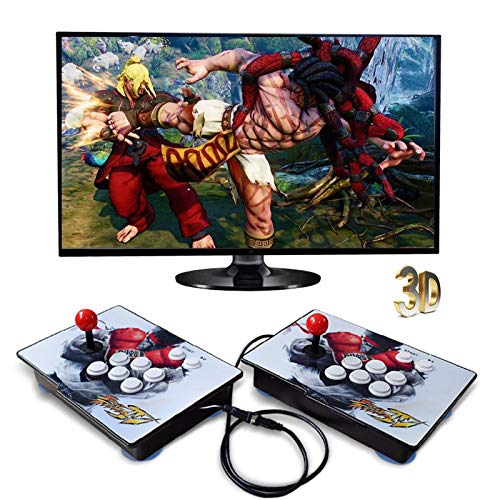 CNMJI Pandora's Box Juegos Clásicos Consola De Videojuegos 3160 in 1 Multijugador Arcade Game Console con 2 Botones De Joystick Partes De La Fuente De Alimentación Salida HDMI VGA USB