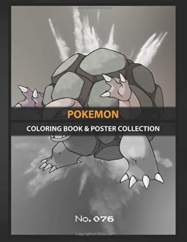 Coloring Book & Poster Collection: Pokemon Golem Official Artwork Design With His National Pokéde Anime & Manga