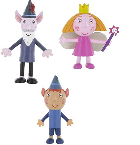 Comansi Lote 4 Figuras Benn & Holly - Princesa Holly - Ben Elfo - Viejo Sabio - Nanny