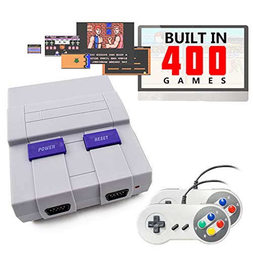 Consolas de Juegos Retro con Dos manijas de Control, incorporadas con 400 Juegos clásicos de FC: Salida AV, Mini Consola Plug Play te traen Recuerdos Felices de la Infancia,Grey