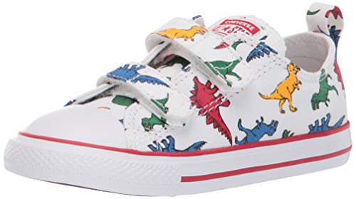 Converse Chuck Taylor All Star 2V Dinoverse Blanco/Totalmente Azul/Esmalte Rojo Lona EU 23