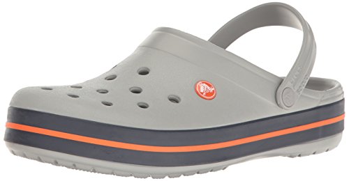 Crocs Crocband U, Zuecos Unisex Adulto, Gris (Light Grey-Navy), 43-44 EU