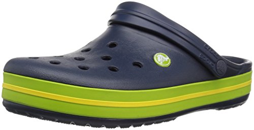 Crocs Crocband, Zuecos Unisex Adulto, color Navy/Volt Green/Lemon, talla 45-46