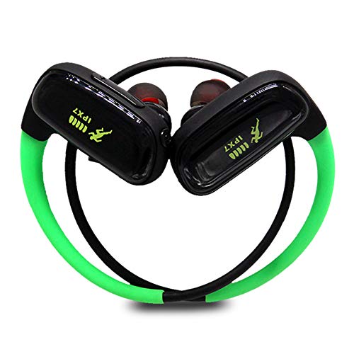 CYBORIS 16GB Memoria incorporada Reproductor de MP3 Auricular Bluetooth Natación Running Auricular IPX7 Auriculares estéreo inalámbricos deportivos impermeables, calidad de sonido HIFI con micrófono