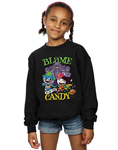 DC Comics Niñas Super Friends Blame It On The Candy Camisa De Entrenamiento Negro 5-6 Years