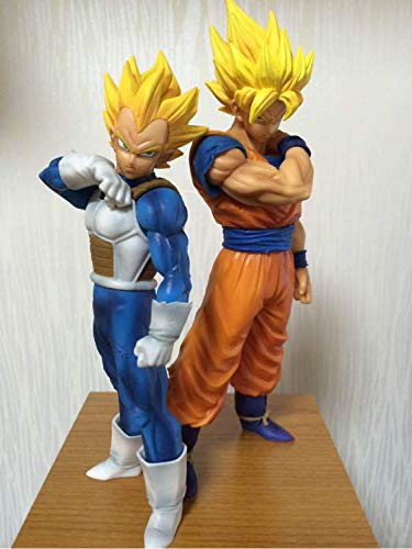 Decoración hogareña 2 unids/Set Dragon Ball Z Hijo Goku Fusion Gogeta Super Saiyan Awakening Gohan Trunks Padre PVC Anime Figura DBZ Colección Modelo (Color : One Set OPP Bag)