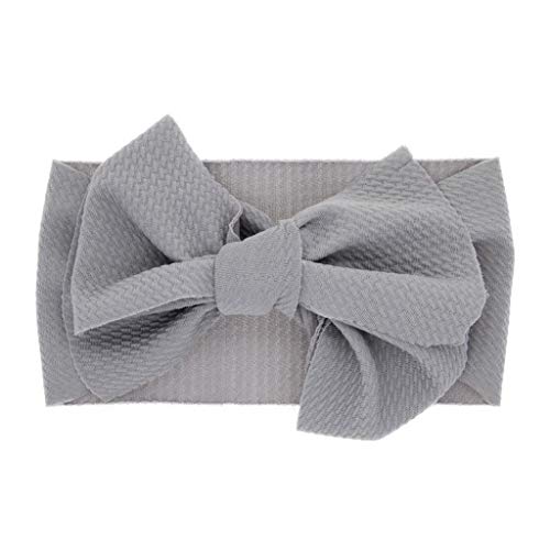 Diademas Bebe Niña,SHOBDW Elásticas Colorful Bows Toddler Kid Bebé Niñas Flores Nudo Turbante Accesorios Para La Cabeza Cintas para el pelo Bebe Niña Recien Nacida,Gris