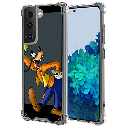 DISNEY COLLECTION Funda transparente diseñada para Samsung Galaxy S21 Dentleman Goofy Slim Fit Delgado a prueba de golpes TPU Bumper resistente cubierta de protección para Samsung Galaxy S21