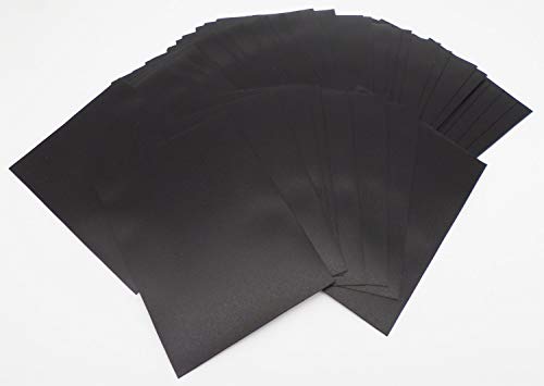 docsmagic.de 100 Double Mat Black Card Sleeves Standard Size 66 x 91 - Negra - Fundas - PKM - MTG