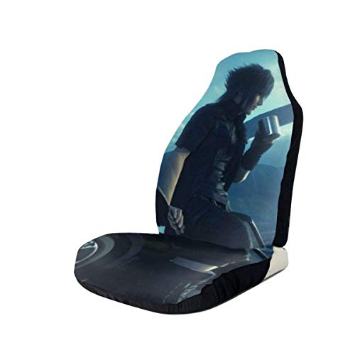 Drew Tours Fundas de Asiento de Coche Final-Fantasy, Protectores de Asiento de Coche de Lujo Funda de Asiento de Cubo Universal con Protectores de Almohadilla para Coche, camión y SUV