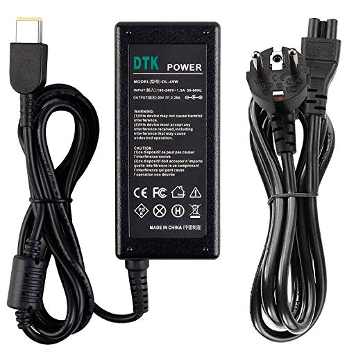 DTK 20V 2.25A 45W ADLX45NCC3A ADLX45NDC3A ADLX45NLC3A G50 Cargador portátil para Lenovo thinkpad Portátil Fuente de alimentación AC Adaptador, 3 Patas (c5) Cable de alimentación, 11mm * 5.0mm