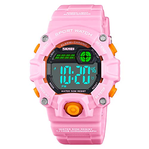 etows Impermeable Luces relojes Flash 50 m cronógrafo Digital niños niñas reloj de pulsera deportivo