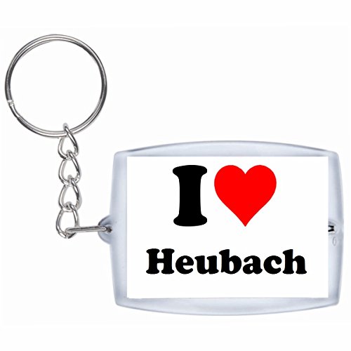 EXCLUSIVO: Llavero "I Love Heubach" en Blanco, una gran idea para un regalo para su pareja, familiares y muchos más! - socios remolques, encantos encantos mochila, bolso, encantos del amor, te, amigos, amantes del amor, accesorio, Amo, Made in Germany.