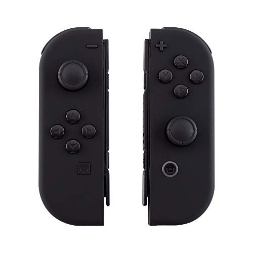 eXtremeRate Carcasa Joy-con para Nintendo Switch Funda de Agarre de reemplazo Shell de Bricolaje esmerilada con Botón Completo para Nintendo Switch No Incluye la Carcasa de la Consola (Negro)