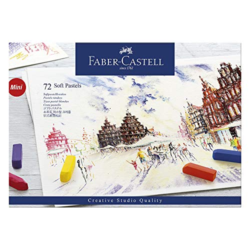 Faber-Castell 128272 - Estuche de cartón con 72 tizas pastel, mini, multicolor