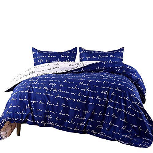 Fashion·LIFE Ropa de Cama Juego de edredón Funda Nórdica Antiarrugas(1*Funda nórdica +2*Fundas de Almohada)-KING/228X228CM