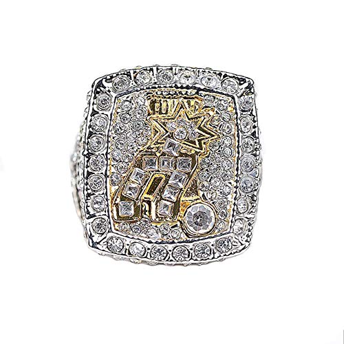 Fei Fei Anillos de Campeonato, NBA San Antonio Spurs Championship Ring 2014 Replica Anillo de campeones para fanáticos Regalo Hombres Recuerdo,Without Box,13