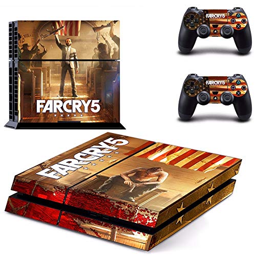 FENGLING Juego Far Cry 5 Farcry Ps4 Skin Sticker Decal para Sony Playstation 4 Console y 2 Controladores Ps4 Skins Sticker Vinyl