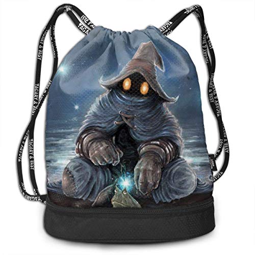 Final Fantasy - Mochila con cordón, multifunción, de gran capacidad, ligera, sencilla y portátil, para mujer, niños, escuela, gimnasio, viajes (poliéster)