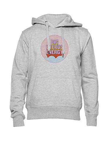 Fioze Big Uterus Energy Sudadera con Capucha Unisex Gris Unisex Hoodie Grey