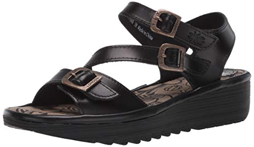 FLY London Elit141fly, Sandalias de Punta Descubierta Mujer, Negro (Black 000), 37 EU