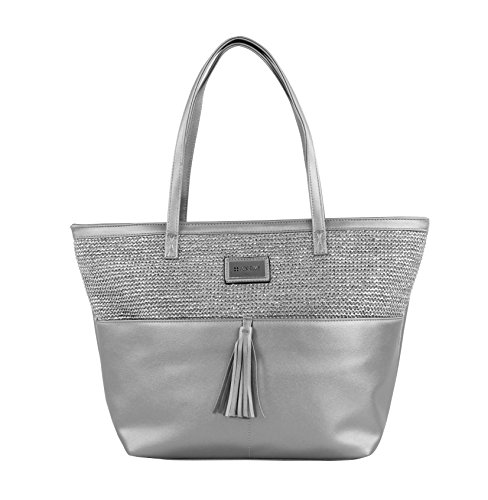 For Time 0JV5973, Bolso shopper mujer tipo tote grande, Gris, 0