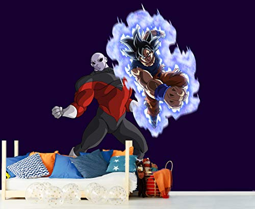 Fotomural Vinilo de Pared Dragon Ball Super Goku vs Jiren Producto Oficial | 500x300 cm | Fotomural para Paredes | Producto Original | Decoración Hogar | DBS