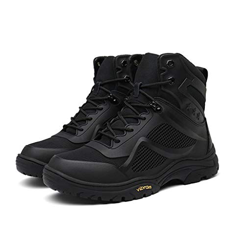 FREEDOL Zapatos De Hombre para Senderismo con Garras De Acero Antideslizantes, Botas De Senderismo para Escalar Al Aire Libre, para El Montañismo Al Aire Libre,Negro,41