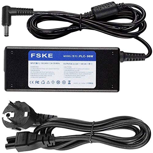 FSKE® Fuente de Alimentación AC Adaptador Cargador 24V 4A (Compatible con 24V 3A) Conector: 5.5 * 2.5mm
