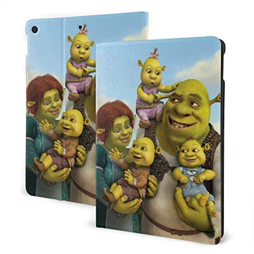 Funda de dibujos animados Shrek para iPad 7th pro Funda de 10,2 pulgadas con reposo automático/activación ultradelgada Fundas de cuero con soporte ligero PDC-498