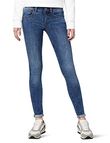 G-STAR RAW Lynn D-Mid Waist Super Skinny Vaqueros, Medium Aged 9136-071, 22W / 28L para Mujer