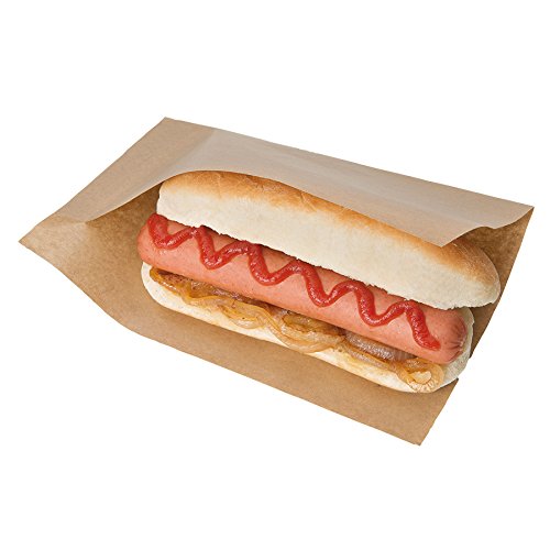 García de Pou 173.87 Bolsas Abiertas Pinchos, Hot Dogs 35 G/M2 + 10 Peld 15 x 13/10 Cm, Set de 100, Natural