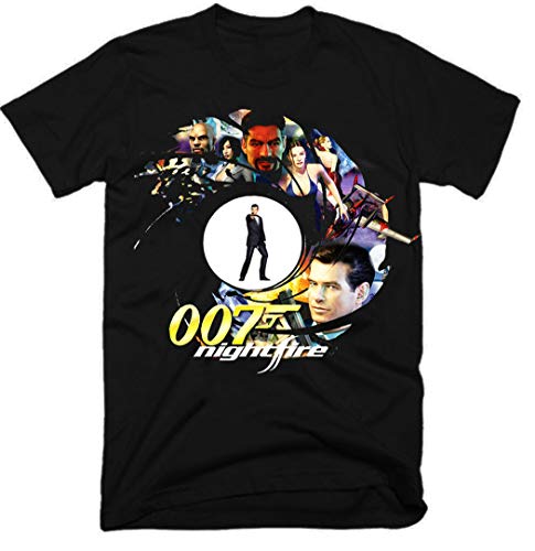 GeVo James Bond,007 NIGHTFIRE, Movie,100% Cotton,Men's T-Shirt