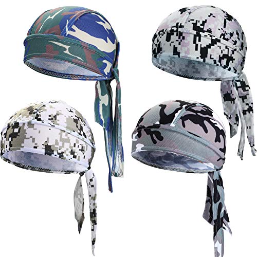 Gorra de Calavera con Capucha y Gorros Pirata de Secado Rápido para Hombres y Mujeres Favores (Gorros de Camuflaje, 4)