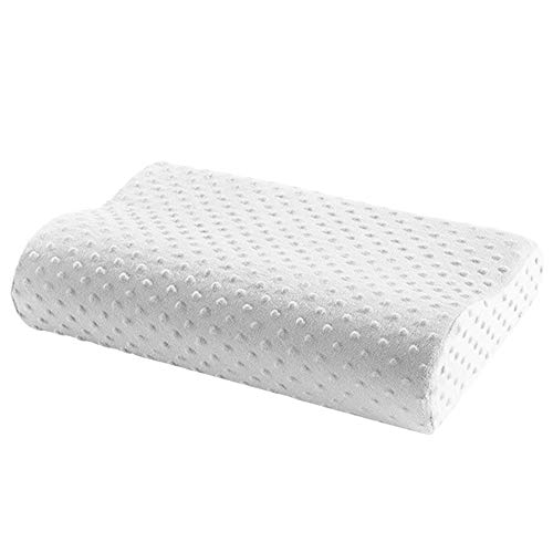 HCHD Dormir De Bambú Almohada De Espuma De Memoria Ortopédica Almohadilla Almohadillas (Color : White, Size : 50x30cm)