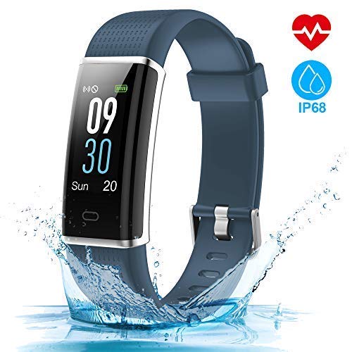 HOMSCAM Pulsera Inteligente, Pulsera Actividad Impermeable IP68 con Monitor de Calorías, Monitor de Ritmo Cardíaco, Captura de cámara, Notificación de Mensajes para Android y iOS Teléfono móvil