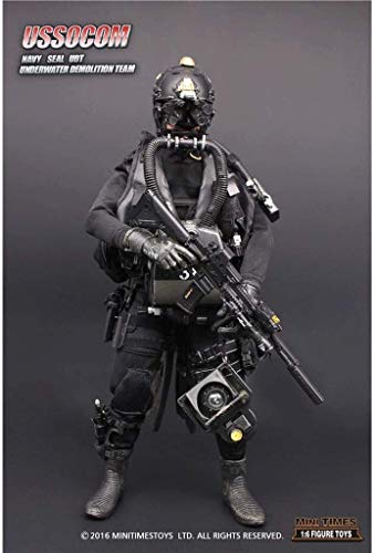 HOOPOO 1/6 Ejército Escala Figura de acción Militar, 12 Pulgadas U.S.SOCOM Seal de la Marina UDT Flexibles Macho Soldado Modelo de Recogida de Juguetes Militares Set de Juegos for Hombre Regalo