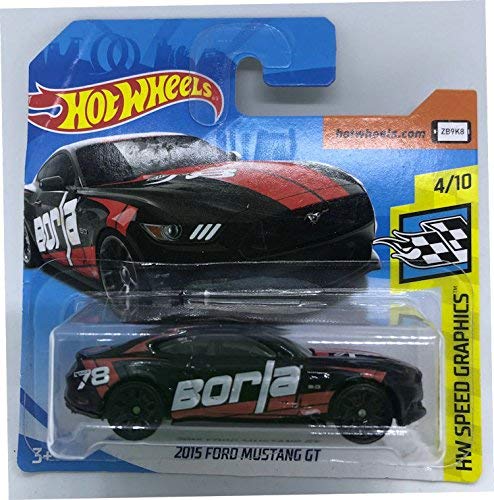 Hot Wheels 2018 2015 Ford Mustang GT Black/Red 4/10 HW Speed Graphics 80/365 (Short Card)