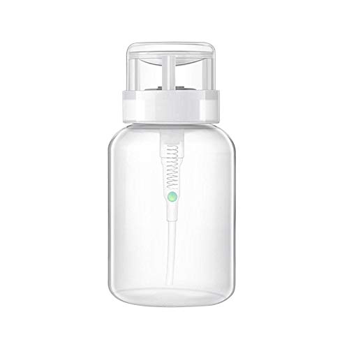 Househome - Bomba de disolvente para esmalte de uñas, 200 ml, botella de plástico vacía para dispensador, recipiente cosmético para botella vacía