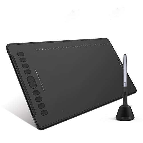 HUION Tableta gráfica H1161: Tableta gráfica de Dibujo con Banda táctil, función de inclinación de ±60 °, Tableta de Dibujo H1161 Compatible con Sistema operativo Android, Mac, Windows