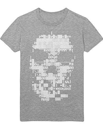 Hypeshirt T-Shirt Watchdogs Skull Code Z100004 Gris XXL